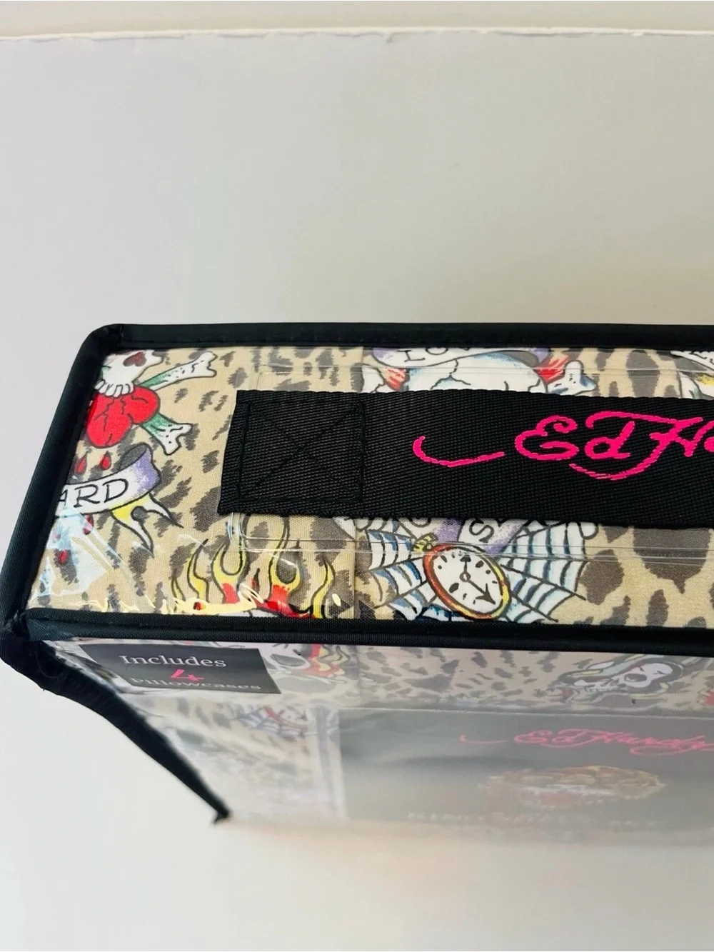 Ed Hardy 6 Piece King Size Sheet Set Love Kills Slowly Leopard Print Skulls